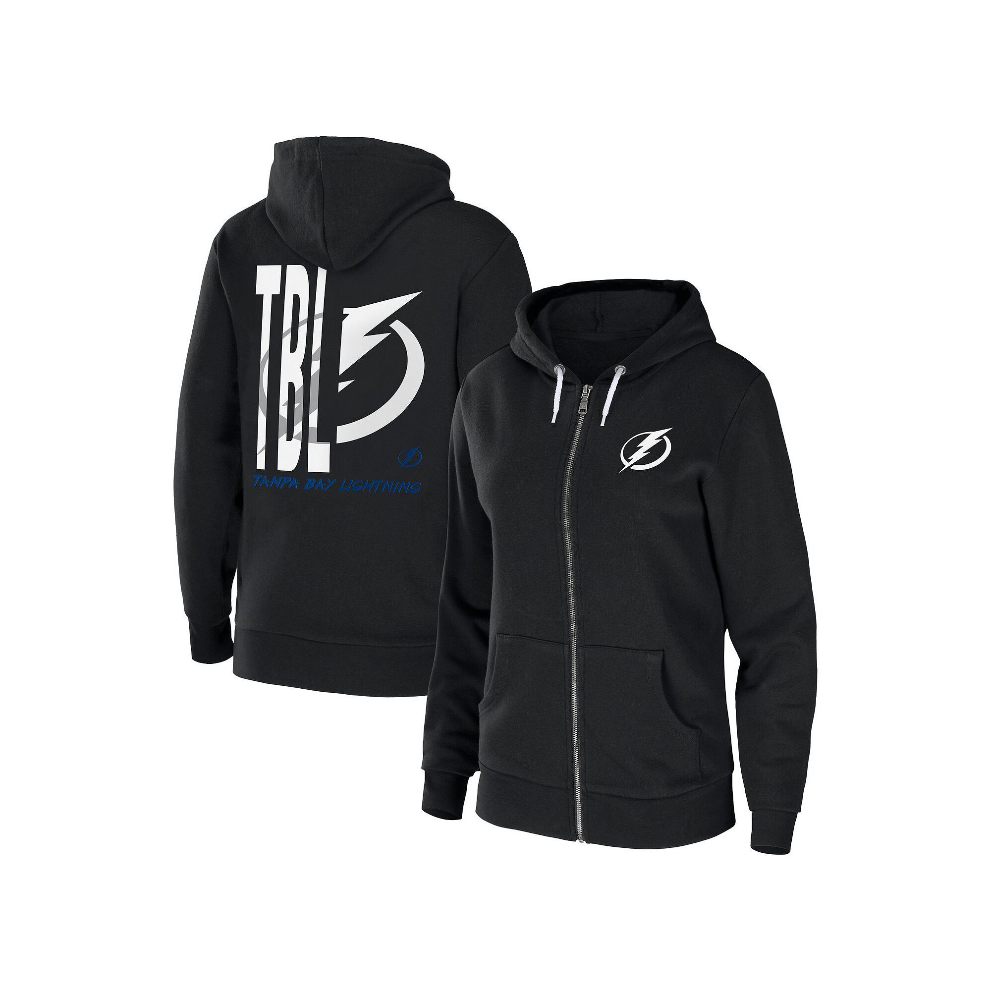 Womens WEAR by Erin Andrews Black Tampa Bay Lightning Sponge Fleece Full-Z