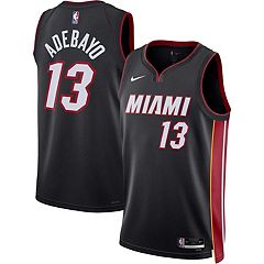 Unisex Nike Bam Ado Black Miami Heat Swingman Jersey - Icon Edition Size: Extra Small
