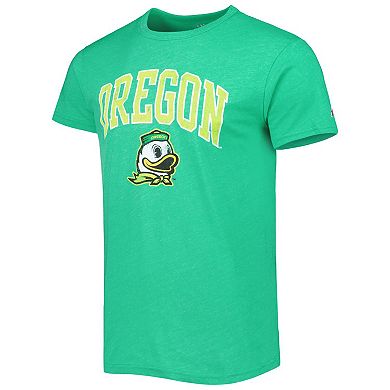 Men's League Collegiate Wear Heather Kelly Green Oregon Ducks 1965 Arch Victory Falls Tri-Blend T-Shirt