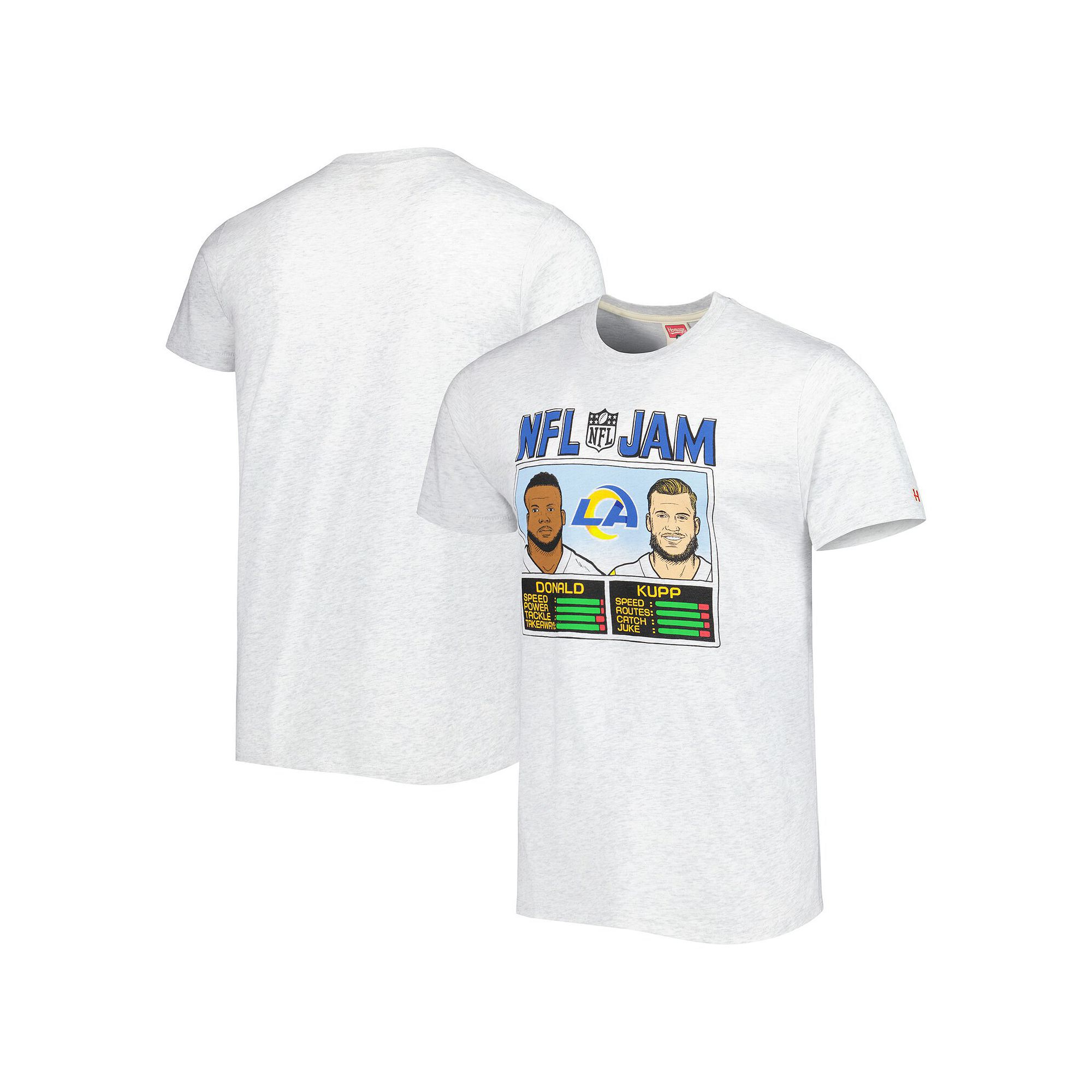 Mens Homage Aaron Donald & Cooper Kupp Ash Los Angeles Rams NFL Jam Tri-Bl