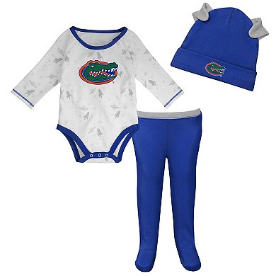 Newborn & Infant Royal/White Florida Gators Dream Team Raglan Long Sleeve Bodysuit Hat & Pants Set