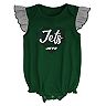 Girls Newborn & Infant Green/Heathered Gray New York Jets All The Love Bodysuit Bib & Booties Set