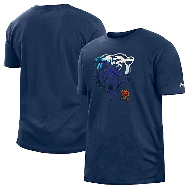 Men's New Era Navy Chicago Bears 2022 Sideline Ink Dye T-Shirt