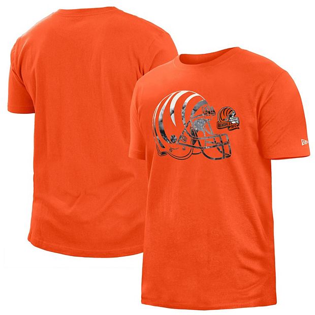 Men's New Era Orange Cincinnati Bengals 2022 Sideline Ink Dye T-Shirt