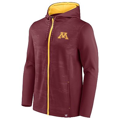 Men's Fanatics Branded Maroon Minnesota Golden Gophers Ball Carrier Full-Zip Hoodie