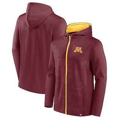 Men's Fanatics Branded Maroon Minnesota Golden Gophers Ball Carrier Full-Zip Hoodie