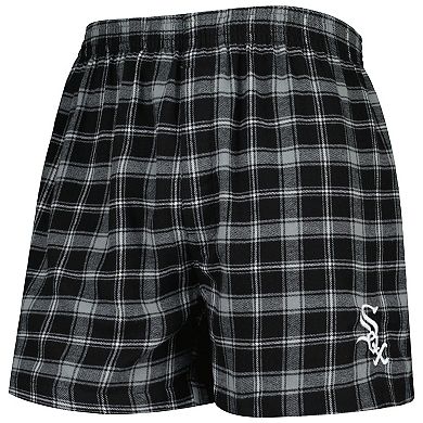 Men's Concepts Sport Black/Gray Chicago White Sox Ledger Flannel Boxers