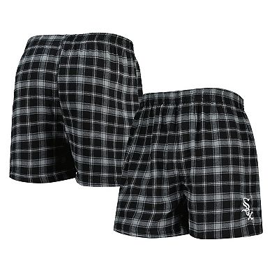 Men's Concepts Sport Black/Gray Chicago White Sox Ledger Flannel Boxers