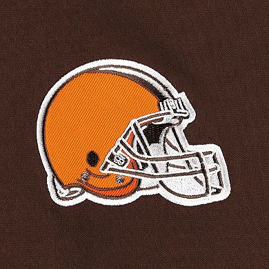 Men's Brown Cleveland Browns Big & Tall Quarter-Zip Top