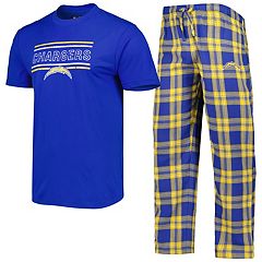 Women's FOCO Powder Blue Los Angeles Chargers Ugly Pajamas Set