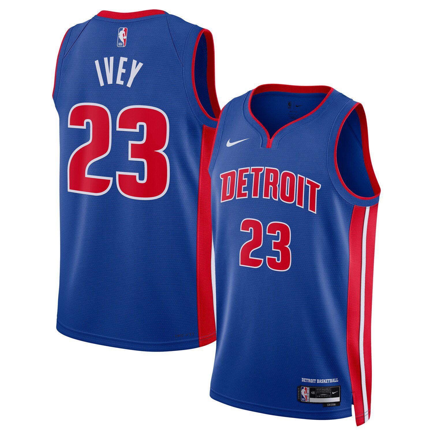 Men's Nike Detroit Pistons No0 Andre Drummond Blue NBA Swingman Icon Edition Jersey