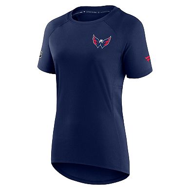 Women's Fanatics Branded Navy Washington Capitals Authentic Pro Rink Raglan Tech T-Shirt