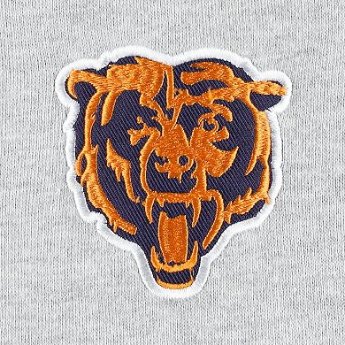 Men's Heather Gray Chicago Bears Big & Tall Fleece Raglan Full-Zip Hoodie Jacket