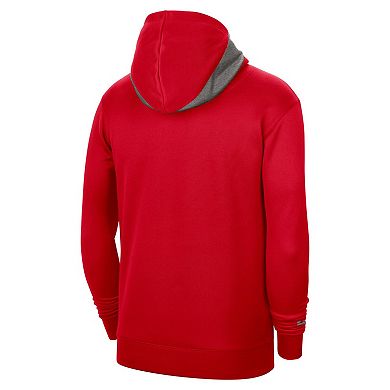 Men's Nike Scarlet Ohio State Buckeyes Team Basketball Spotlight Performance Pullover Hoodie