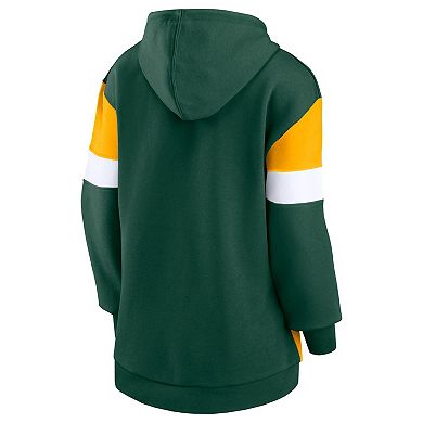 Women's Fanatics Branded Green/Gold Green Bay Packers Lock It Down Pullover Hoodie