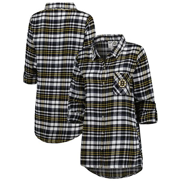 Women's Dallas Cowboys Concepts Sport Navy/Gray Accolade Flannel Long  Sleeve Button-Up Nightshirt