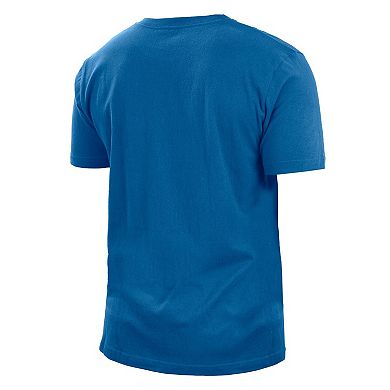 Men's New Era Blue Detroit Lions 2022 Sideline Ink Dye T-Shirt