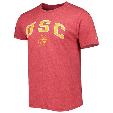 Men's League Collegiate Wear Heather Cardinal USC Trojans 1965 Arch ...