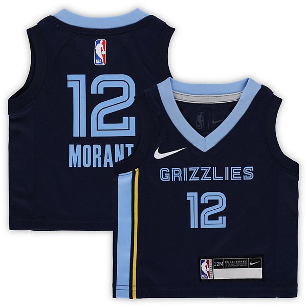 Youth Nike Ja Morant Navy Memphis Grizzlies 2021/22 Diamond Swingman Jersey  - Icon Edition