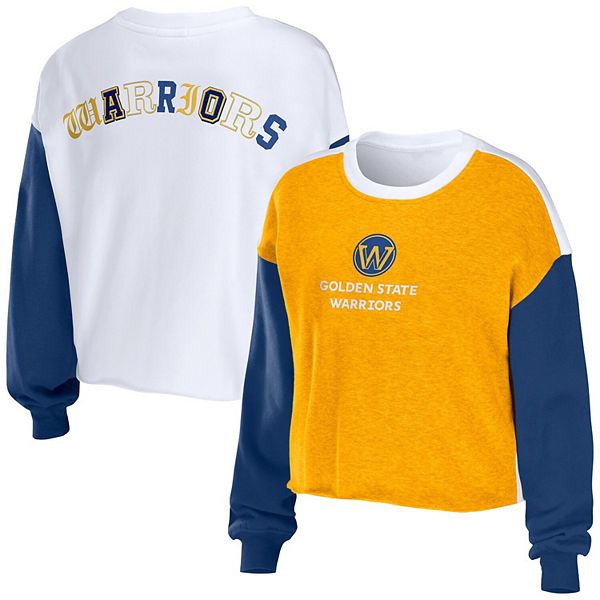 Women's Wear by Erin Andrews White Golden State Warriors Tie-Front T-Shirt Size: Medium