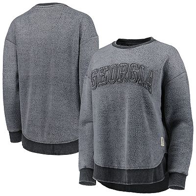 Women s Pressbox Black Georgia Bulldogs Ponchoville Pullover Sweatshirt