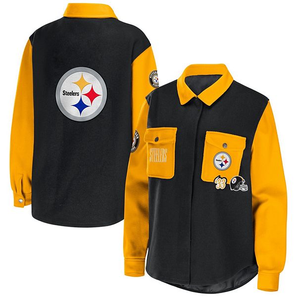 Pittsburgh Steelers Womens Varsity Jacket Dress Basic Button