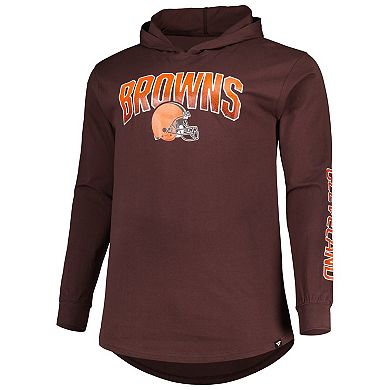 Men's Fanatics Brown Cleveland Browns Big & Tall Front Runner Pullover Hoodie