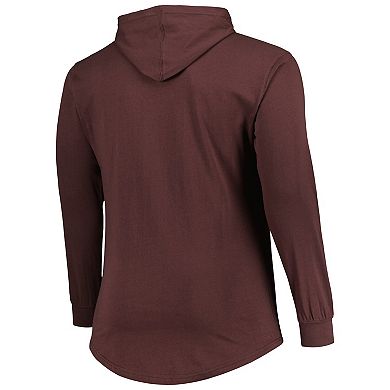 Men's Fanatics Brown Cleveland Browns Big & Tall Front Runner Pullover Hoodie