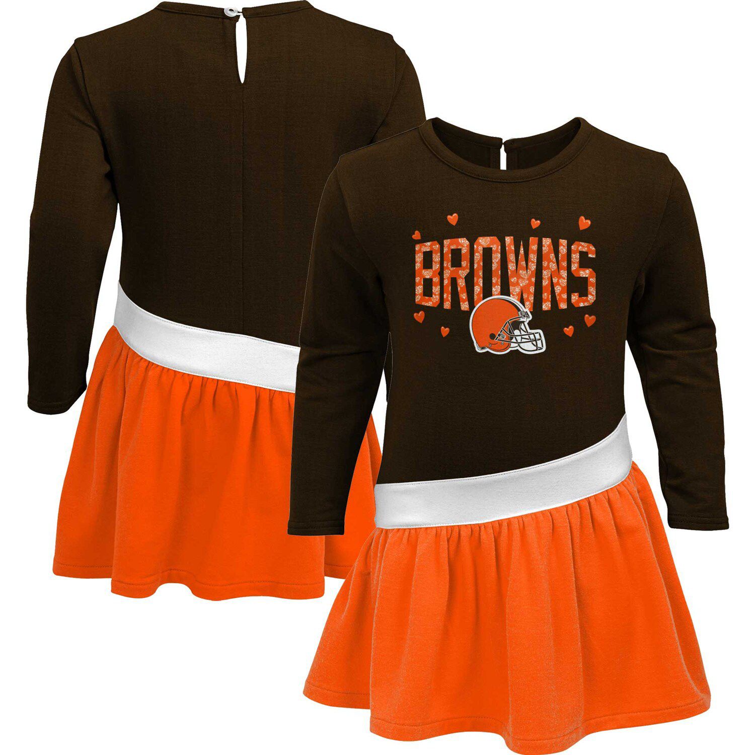 Women's Fanatics Branded Orange Cleveland Browns Vintage Bamboo Spirit Jersey Long Sleeve T-Shirt