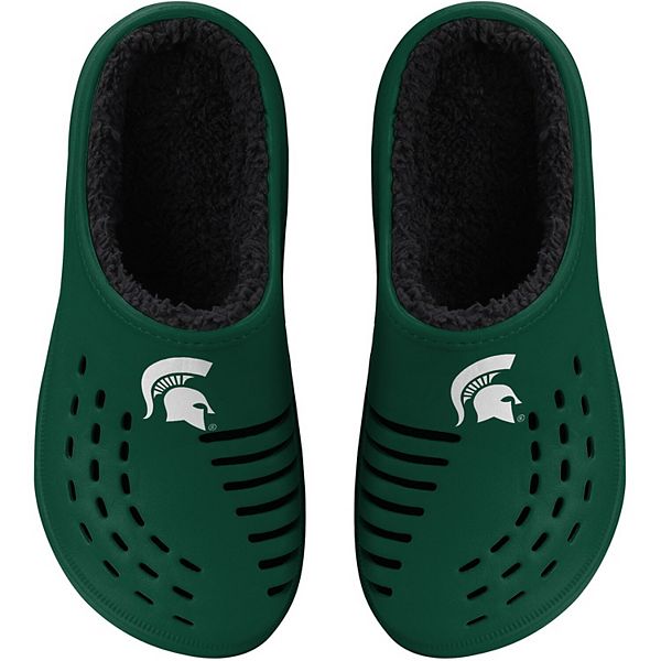 Men's ISlide White Michigan State Spartans Spray Paint Slide Sandals