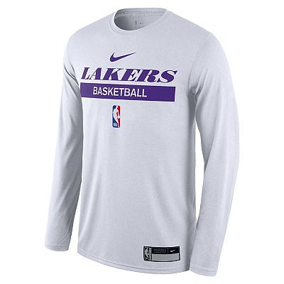 Men s Nike White Los Angeles Lakers 2022 23 Legend On Court Practice Performance Long Sleeve T