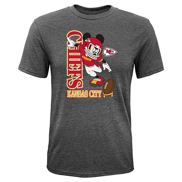 Toddler Heathered Gray Kansas City Chiefs Disney Lil Playmaker T-Shirt