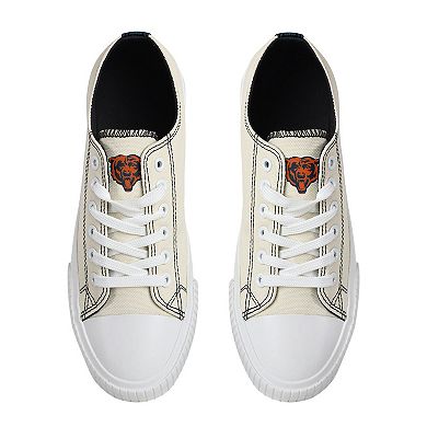Women's FOCO Cream Chicago Bears Low Top Canvas Shoes