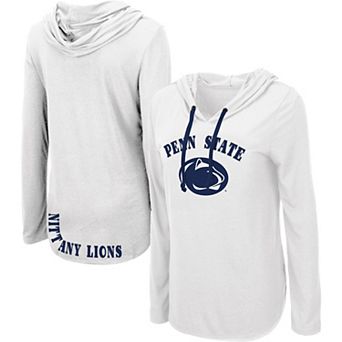 Women's Colosseum White Penn State Nittany Lions My Lover Long Sleeve Hoodie T-Shirt