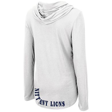 Women's Colosseum White Penn State Nittany Lions My Lover Long Sleeve Hoodie T-Shirt