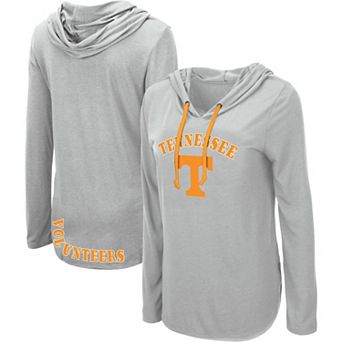 Women's Colosseum Charcoal Tennessee Volunteers My Lover Long Sleeve Hoodie T-Shirt