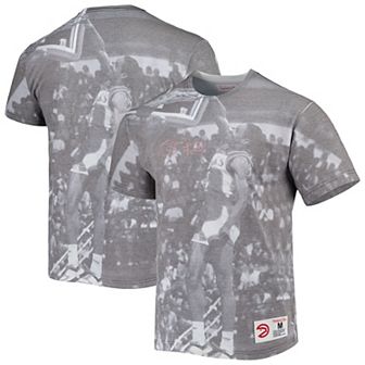 Men's Mitchell & Ness Spud Webb Gray Atlanta Hawks Above The Rim Sublimated T-Shirt