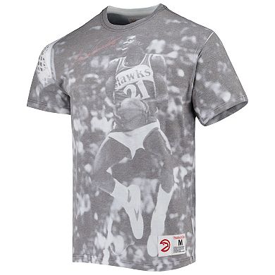 Men's Mitchell & Ness Dominique Wilkins Heather Gray Atlanta Hawks Above The Rim T-Shirt