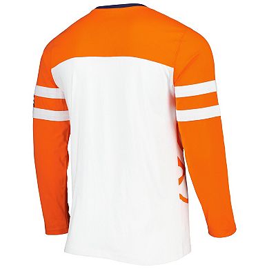 Men's Starter Orange/White Denver Broncos Halftime Long Sleeve T-Shirt