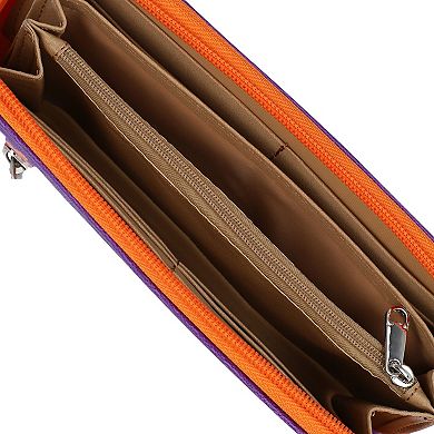 Women's Clemson Tigers Zip-Around Wristlet Wallet