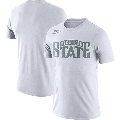 Men's Nike White Michigan State Spartans Basketball Retro 2-Hit T-Shirt