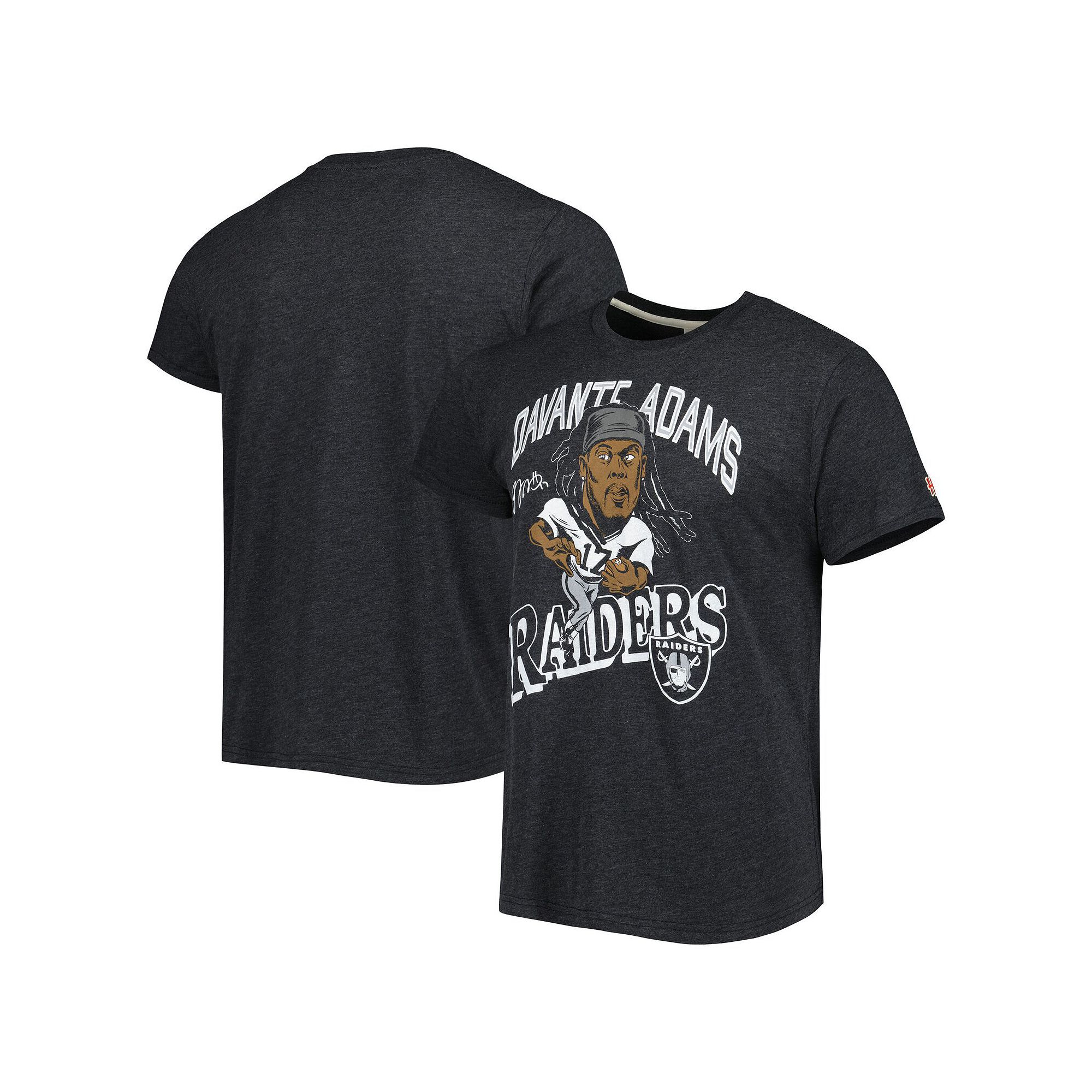 Mens Homage Davante Adams Heathered Heather Black Las Vegas Raiders Carica