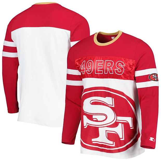 Men's Starter Scarlet/White San Francisco 49ers Halftime Long Sleeve T-Shirt