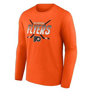 Men's Fanatics Branded Orange Philadelphia Flyers Covert Long Sleeve T-Shirt