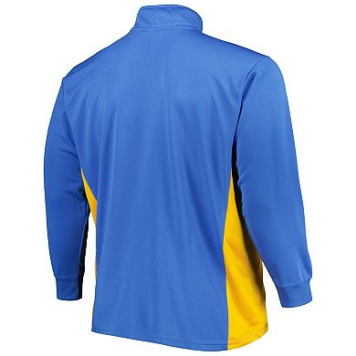Men's Powder Blue/Gold Los Angeles Chargers Big & Tall Quarter-Zip Jacket