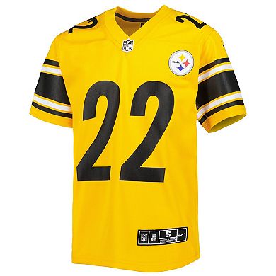 Youth Nike Najee Harris Gold Pittsburgh Steelers Inverted Game Jersey