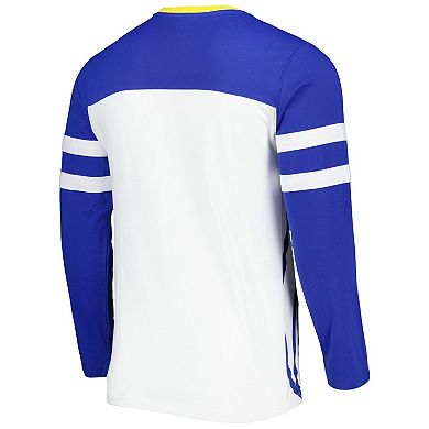 Men's Starter Royal/White Los Angeles Rams Halftime Long Sleeve T-Shirt