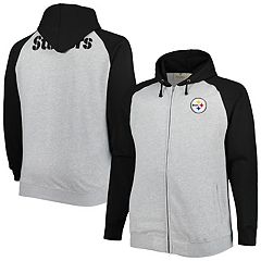 Pittsburgh Steelers Men's Blocked Cotton Fleece Full Zip Hoodie