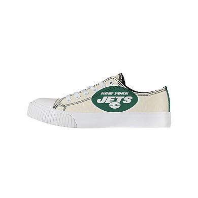 Women's FOCO Cream New York Jets Low Top Canvas Shoes