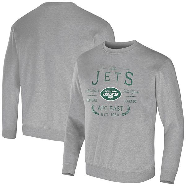 Men's NFL x Darius Rucker Collection by Fanatics Heather Gray New York Jets  Pullover Sweatshirt